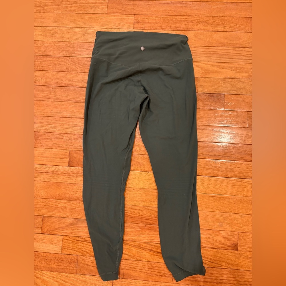 Lululemon align high rise legging, size 8, 25" length, dark forest. Bought 9/23